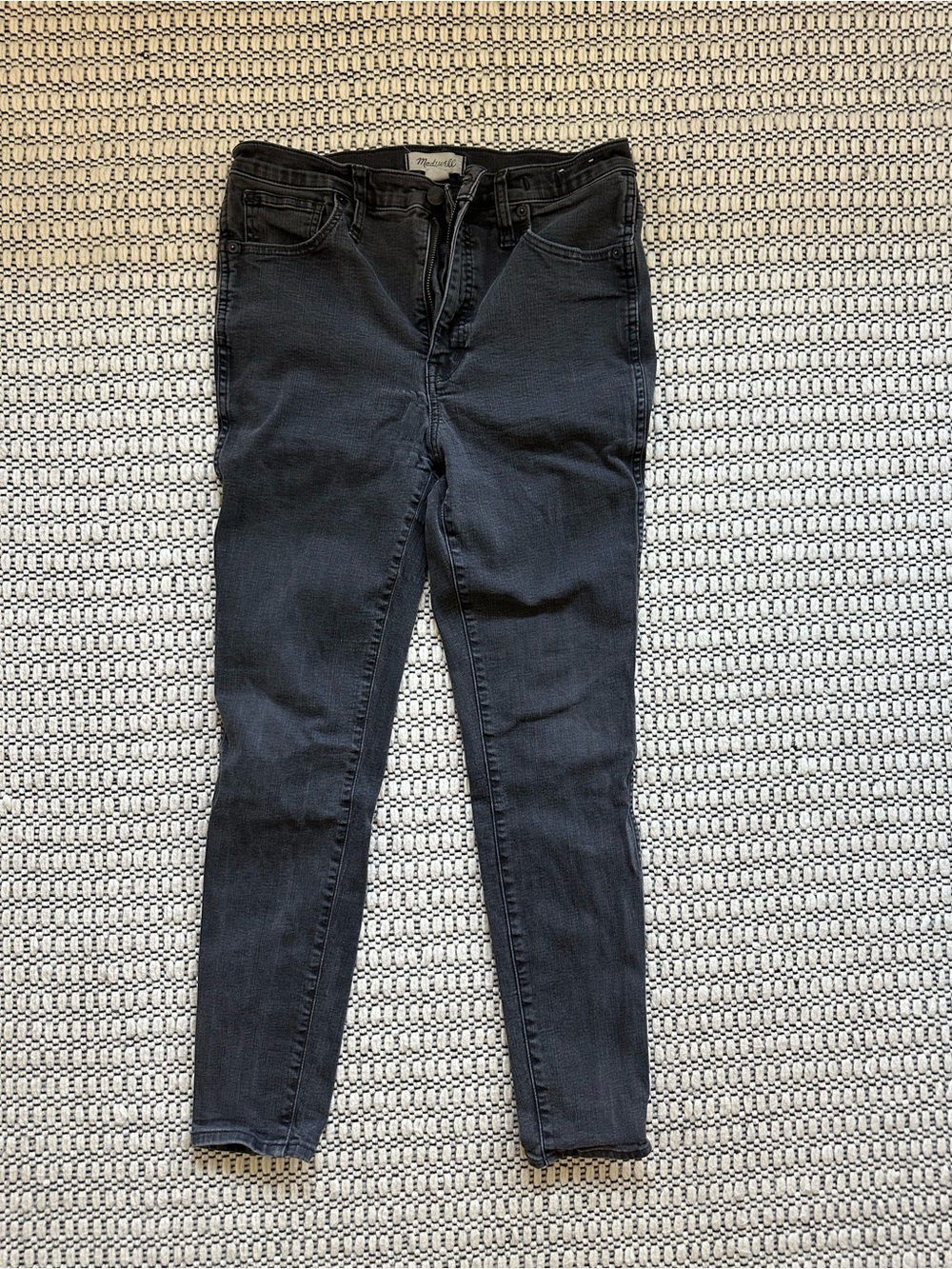 Madewell 10” High Rise Black Skinny Jeans - Size 30”